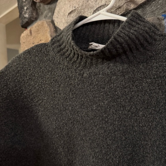 For The Republic Charcoal Soft Knit Wool Blend Turtleneck Sweater small petite - Picture 4 of 5